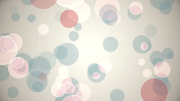 Inconsútil Bucle Rosa Azul Bokeh Esferas Movimiento Fondo Animación — Vídeo de stock