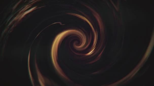 Pętla Abstrakcyjny Złoty Spiralny Ruch Tło Animacja Błyszczące Złote Iskry — Wideo stockowe