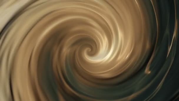 Boucle Abstraite Mouvement Spirale Liquide Fond Brun Beige Blanc Couleurs — Video