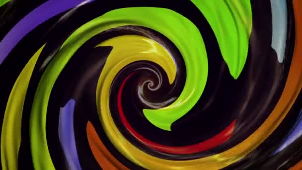 Looping Abstracte Multi Gekleurde Spiraal Beweging Achtergrond Animatie — Stockvideo
