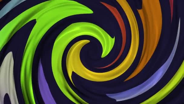 Boucle Abstraite Multicolore Spirale Animation Fond Mouvement — Video