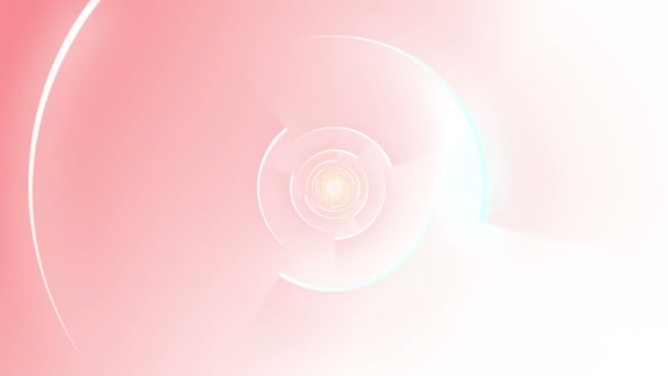 循环粉色和白色螺旋形运动背景动画 — 图库视频影像