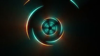 Yeşil ve Altın Sarmal Arka plan animasyonu. Döngü ve tam HD.