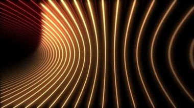 Parlayan kırmızı ve altın kıvrımlı, dairesel ışık, arka planda hareket eder. Döngü ve tam HD.