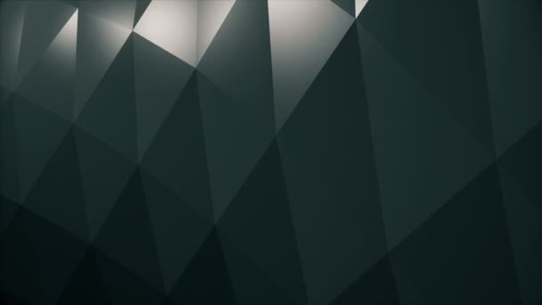 Seamlessly Looping Dark Metallic Low Poly Motion Background — Stock Video