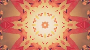 Güzel sonbahar renkli yapraklar kaleydoskopik hareket arkaplanı. Döngüsel ve tam hd.