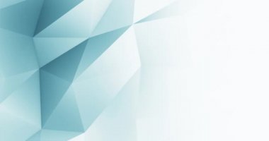 4K kusursuz bir şekilde mavi ve beyaz düşük polimerli arka plan ve kopyalama alanı. Şirket ve teknoloji videoları için uygun.