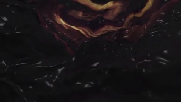 Абстрактный Психоделический Темно Жидкий Мраморный Фон — стоковое видео