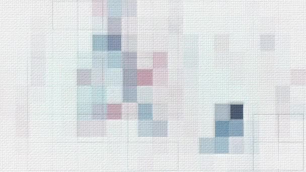 Colcha Retalhos Estilo Mosaico Fundo Com Efeito Tecido Texturizado Cores — Vídeo de Stock