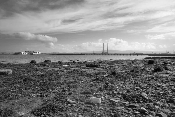 View North Bull Island Poolbeg Towers Dollymount Dublin — Stock Photo, Image