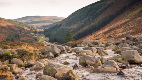 Glendasan Vadisi manzarası, Wicklow Gap, County Wicklow, İrlanda.