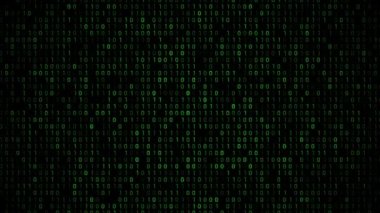 Basit CRT Monitor biçimli ikili kod hareketli arkaplan animasyonu. Bu retro teknoloji arka planı kusursuz bir döngü..