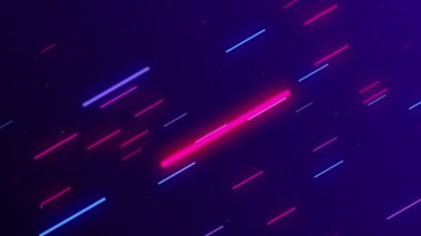 Parlak pembe ve mavi neon çizgiler yavaşça çerçeve boyunca hareket ediyor. Tam HD, soyut hareket arkaplan canlandırması.