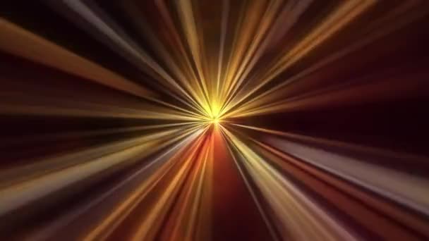 Interstellare Hyperraum Bewegungshintergründe Kettenflug Durch Leuchtende Neonsterne Und Bunte Gaswolken — Stockvideo