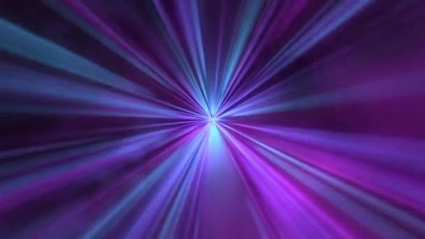 Mezihvězdné Hyperprostorové Pozadí Pohybu Letíme Warp Rychlostí Zářícími Neonovými Hvězdnými — Stock video