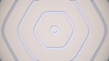 Merkezden hafifçe yayılan gümüş yuvarlak altıgenli basit geometrik arka plan. Bu soyut teknoloji hareket arkaplanı tam bir HD ve kusursuz bir döngüdür..