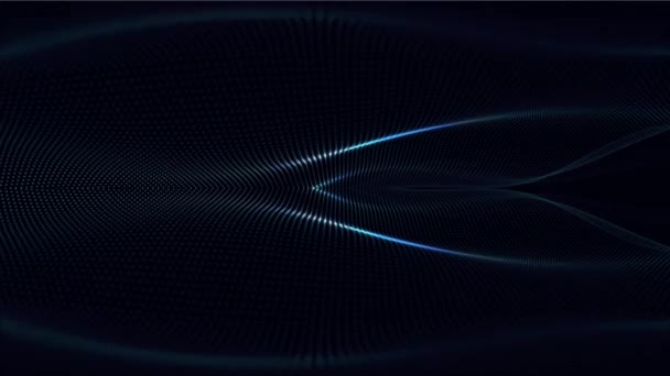 Мінімалістичний Рух Фону Легкою Синьою Цифровою Фрактальною Хвилею Цей Абстрактний — стокове відео