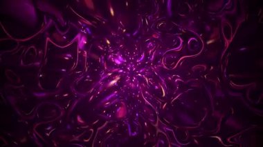 Akan neon ışık efekti sıvı hareket soyut arkaplan. Parlayan ışık kütleleri ve dönüşümlü sıvı hareketi. Bu uçuk psikedelik hareket arkaplanı tam HD.