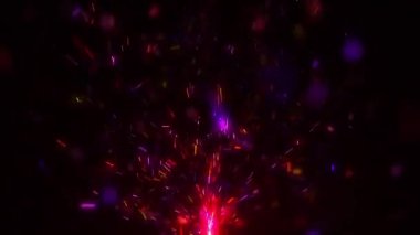 Havai fişekten kıvılcım saçan renkli kıvılcımlar. Yeni yıl partisi konsepti. Tam HD ve döngülü havai fişek hareketi arkaplan canlandırması.