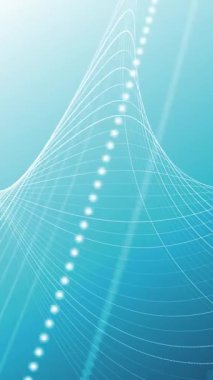 Kıvrımlı fraktal dalga şeklinde parlak mavi bir gradyanı olan minimalist hareket arkaplanı. Bu zarif dikey arkaplan animasyonu tam HD ve pürüzsüz bir döngüdür.