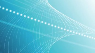 Kıvrımlı fraktal dalga şeklinde parlak mavi bir gradyanı olan minimalist hareket arkaplanı. Bu zarif arkaplan animasyonu tam HD ve pürüzsüz bir döngüdür.