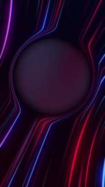 10 saniye web akışı, parlayan pembe ve mavi neon ışıklarıyla dijital geri sayım zamanlayıcısı başlatıyor. Dikey Canlandırma.