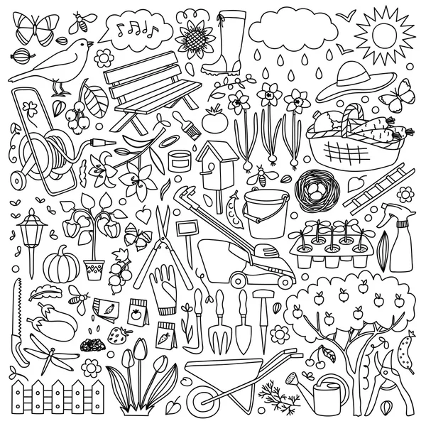 Bahçe doodle seti