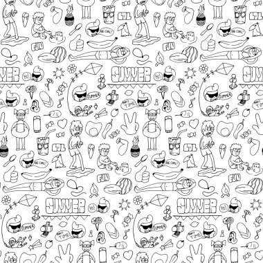 Yaz el çekilmiş seamless modeli