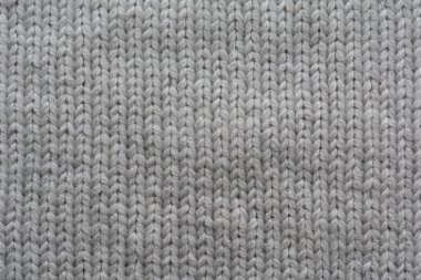 el yapımı gri örgü yün doku arka plan