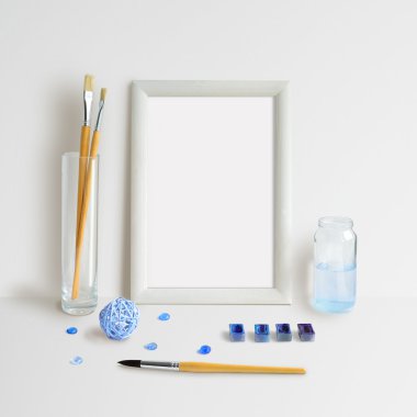 Sahte kadar suluboya ile çerçeve