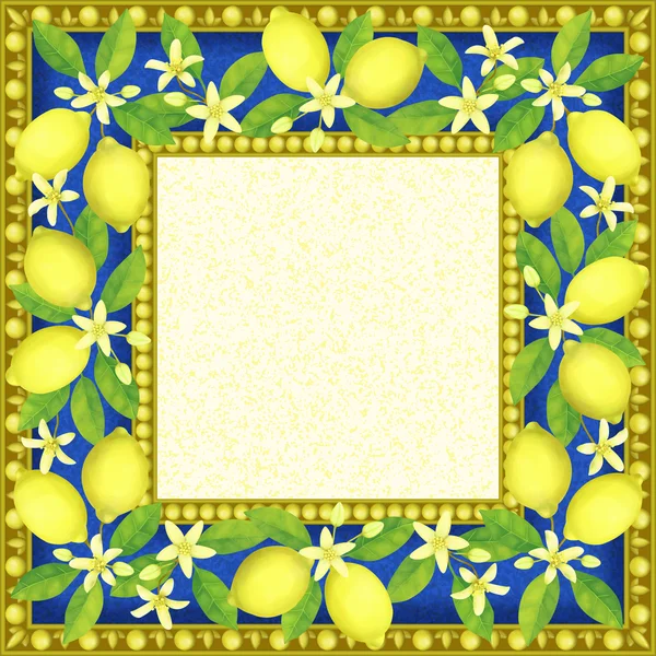 Frame with Lemons — Stock Photo, Image