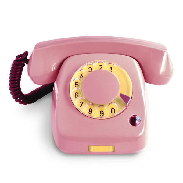 Vintage pink telephone — Stock Photo, Image