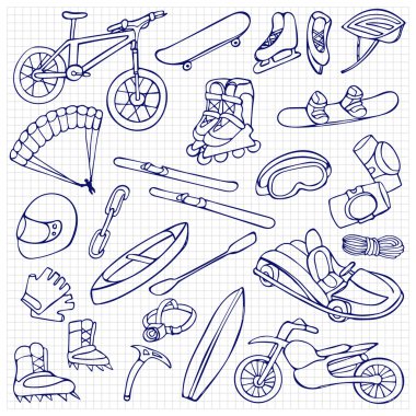 Aşırı doodle seti