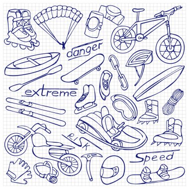 Aşırı doodle seti