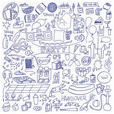 Yetişkin parti Doodle Set