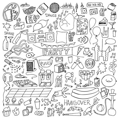 Yetişkin parti Doodle Set