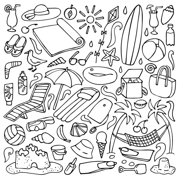 Art supplies set. Hand-drawn cartoon collection of art tools. Doodle drawing.  Stock Vector by ©runLenarun 96345254