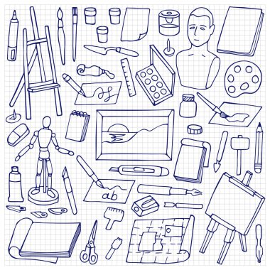 Doodle sanat unsurları ile ayarla