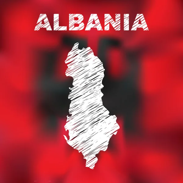 Albanese abstracte kaart — Stockvector