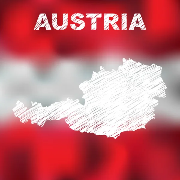 Mapa austríaco abstracto — Archivo Imágenes Vectoriales