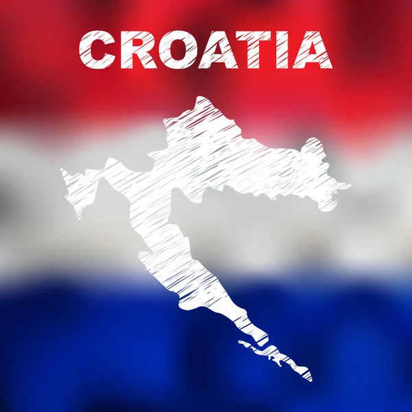 Croatian Abstract Map — Stock Vector