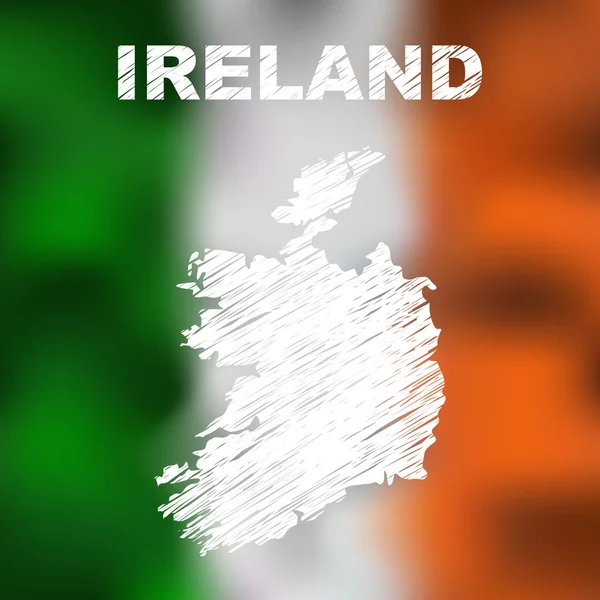 アイルランドの抽象的な地図 — ストックベクタ