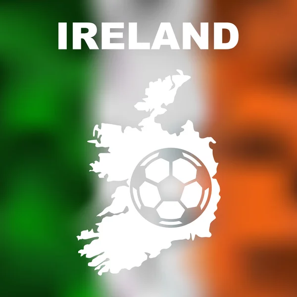 Carte abstraite irlandaise — Image vectorielle