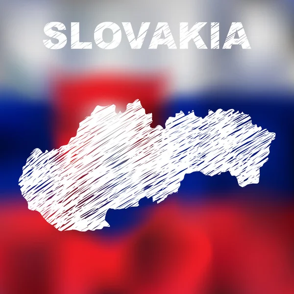 Słowacki, streszczenie mapę — Wektor stockowy