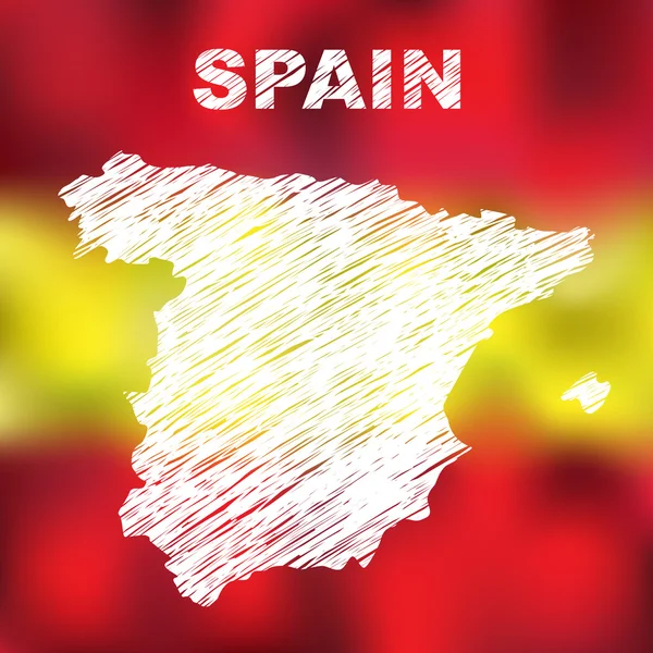 Mapa abstrato espanhol — Vetor de Stock