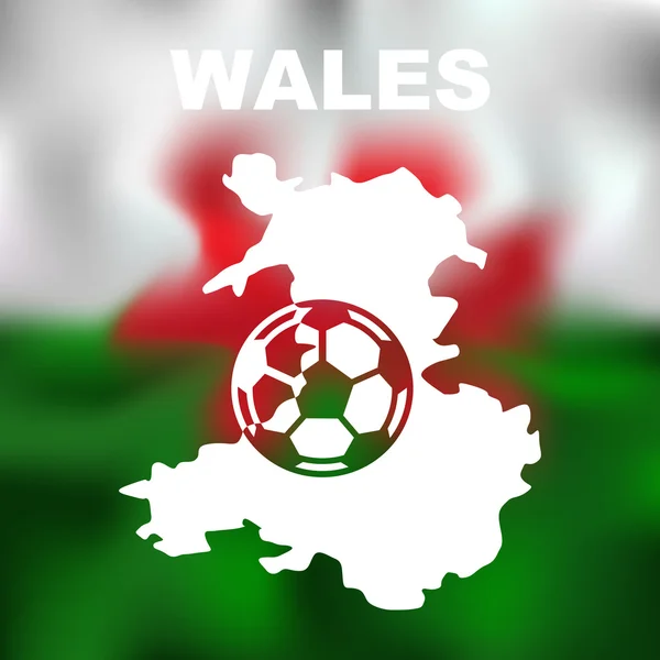 Wales abstracte kaart — Stockvector