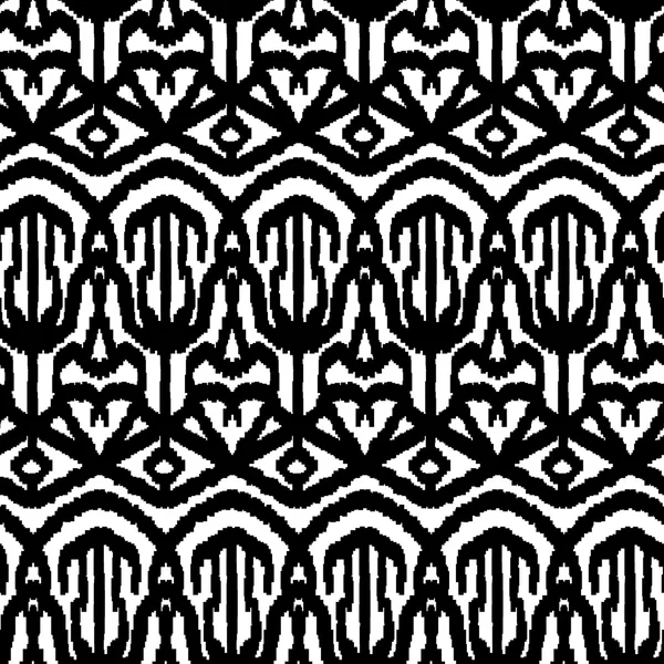 Ethnische Hand gezeichnetes nahtloses Muster — Stockvektor