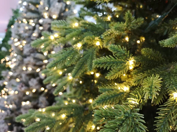 Luces de Navidad sobre fondo oscuro — Foto de Stock