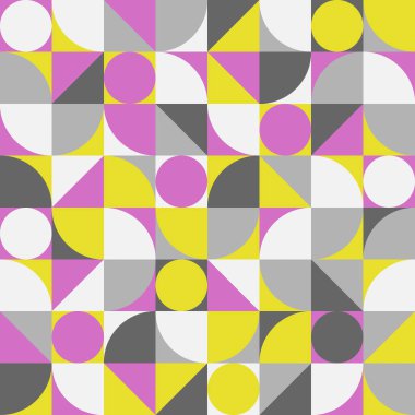 Vintage retro bauhaus soyut vektör dikişsiz desen.