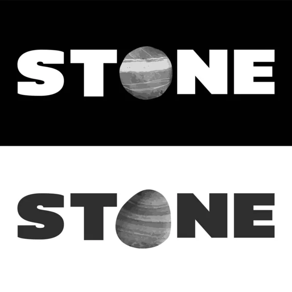 Stone t koszulka druk z akwarelą zestaw kamieni — Wektor stockowy